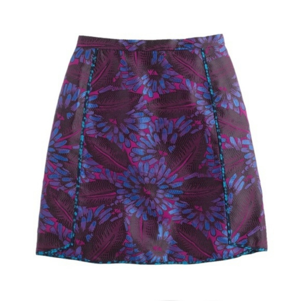 J. Crew Midnight Floral Jacquard Skirt